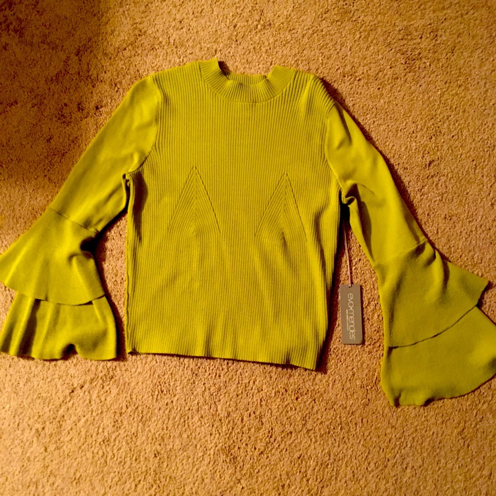 Eva Mendes nyand co knit bell sleeve sweater